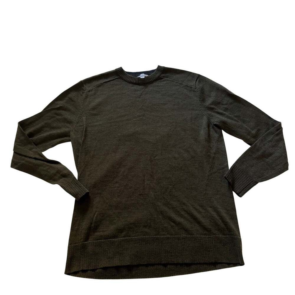 SmartWool Olive Green Merino Wool Pullover Sweater Sz L